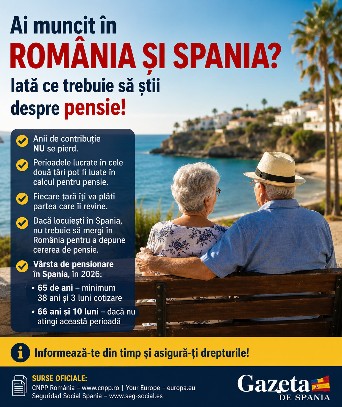 Ai muncit în România și în Spania? Ghid complet despre pensie, contribuții și depunerea dosarului în 2026